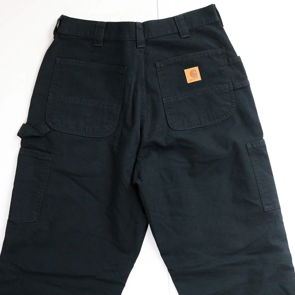 Carhartt B151-BLK Carpenter Pants Men 32x36 Black Cotton Canvas Utility Dungaree